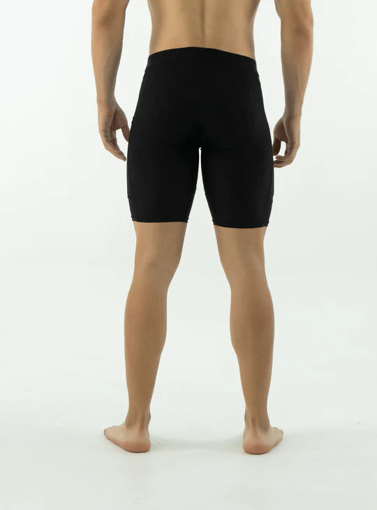LYCRA DE COMPRESION CORTA CON BOLSILLO NEGRA