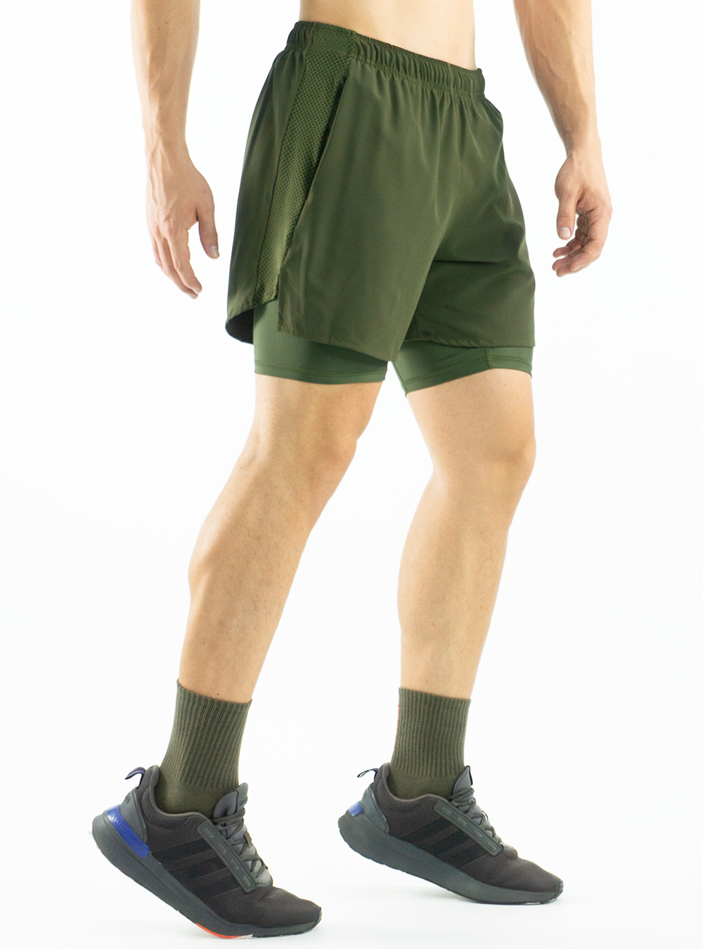 Short Running Verde Militar