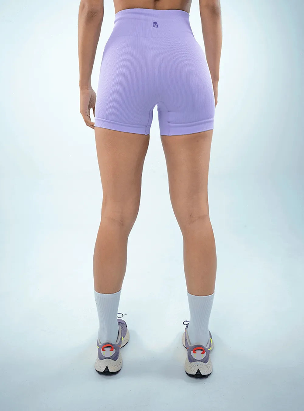 Short Pretina Alta Sin Costura Lila