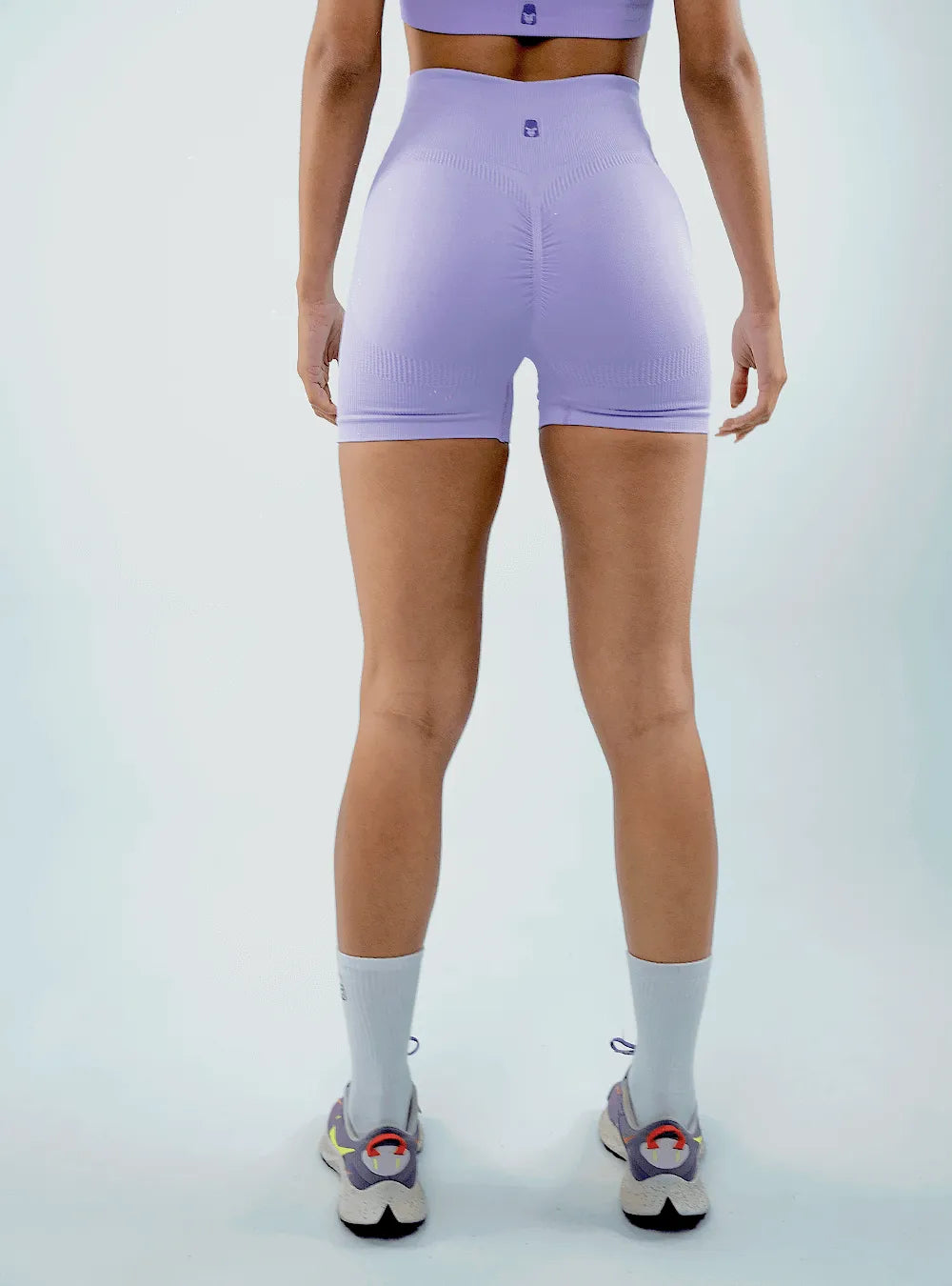 Short Pretina Alta Sin Costura Lila