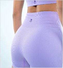 Short Pretina Alta Sin Costura Lila