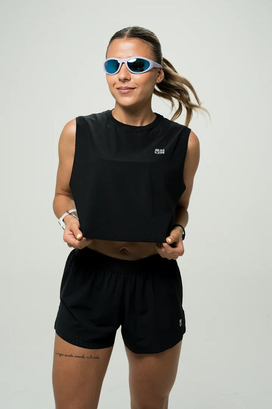 Crop Top Velocity Air Negro