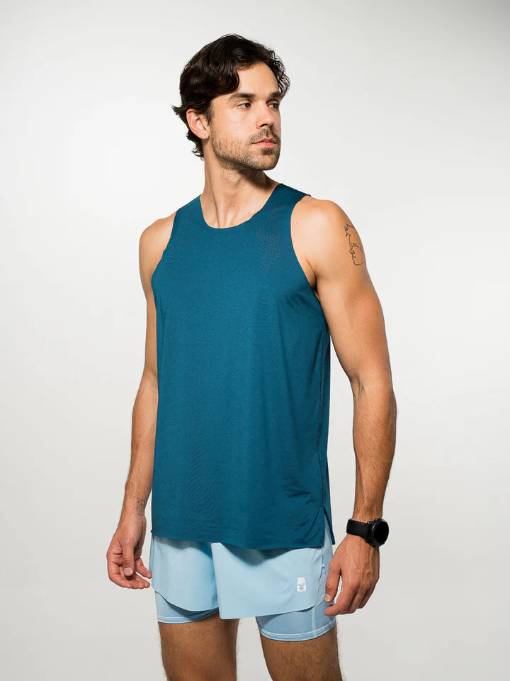Playera Esqueleto Seamless Force Men Aqua
