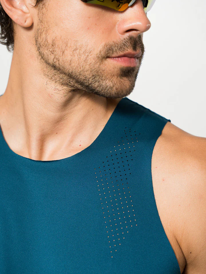 Playera Esqueleto Seamless Force Men Aqua
