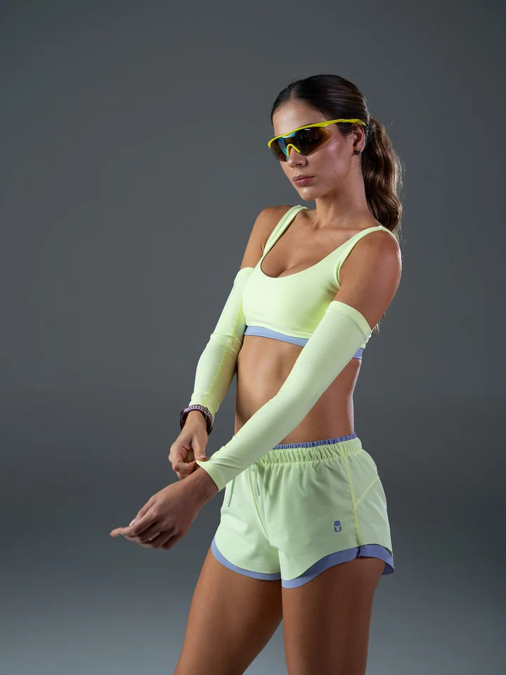 Mangas Running Dama Neon Green
