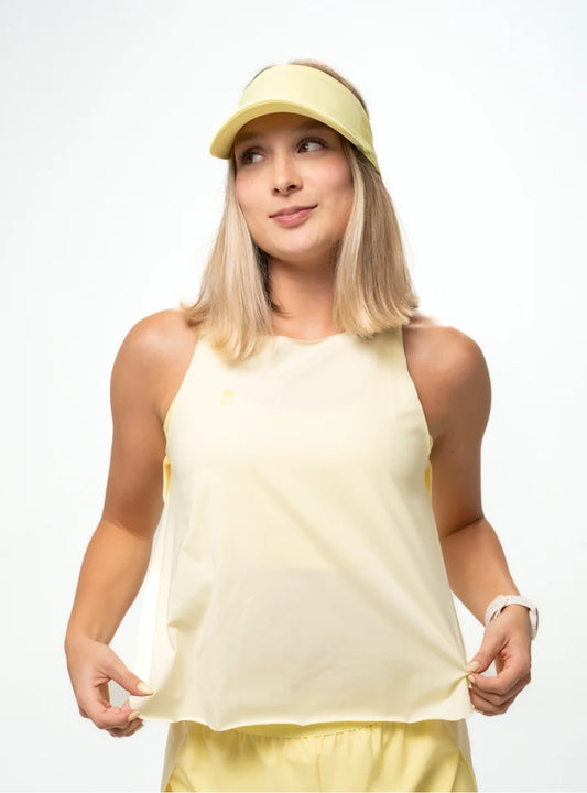 Pleat Tank Top Neon Butter Blusa