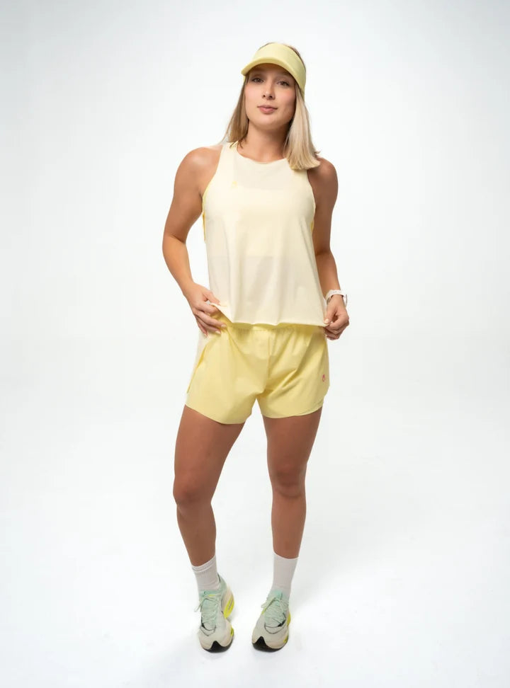 Pleat Tank Top Neon Butter Blusa