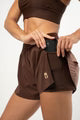 Short running Performance Chocolate con lycra