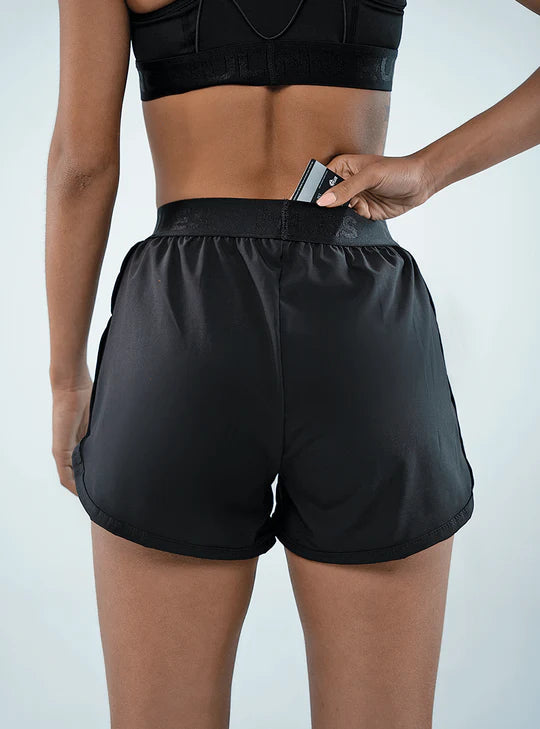 Short Running con Elástico Negro