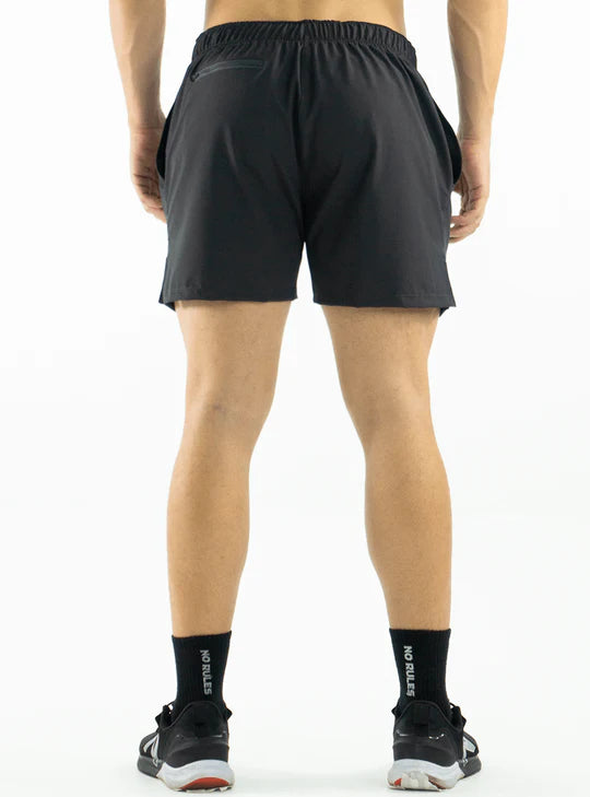 Short Running Ajustado Gris Obscuro
