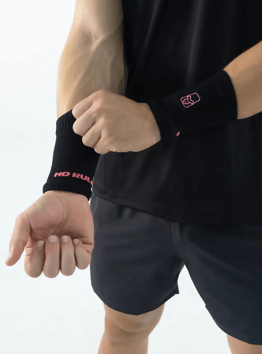 Wrist Bands Negro/Rosa