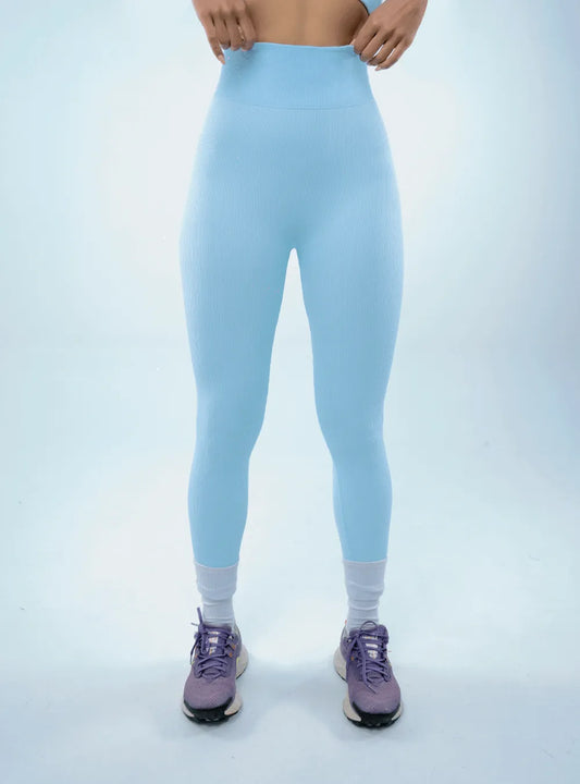 Licra Larga Sin Costuras Azul Claro