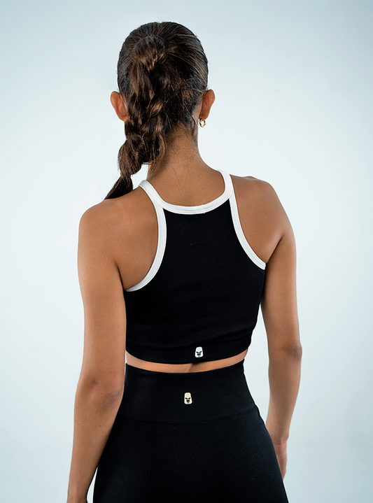 Tank Top Sin Costuras Negro