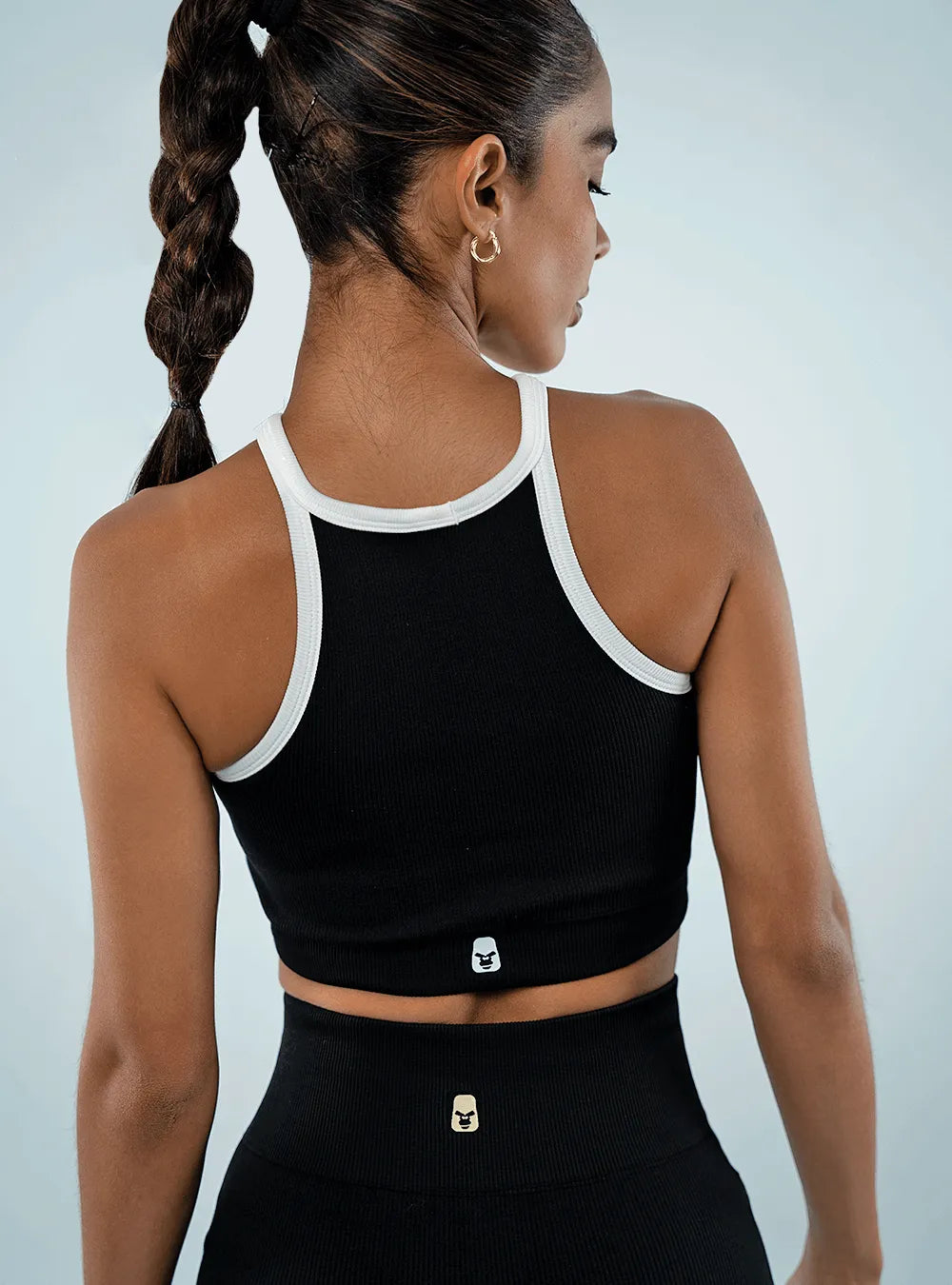 Tank Top Sin Costuras Negro