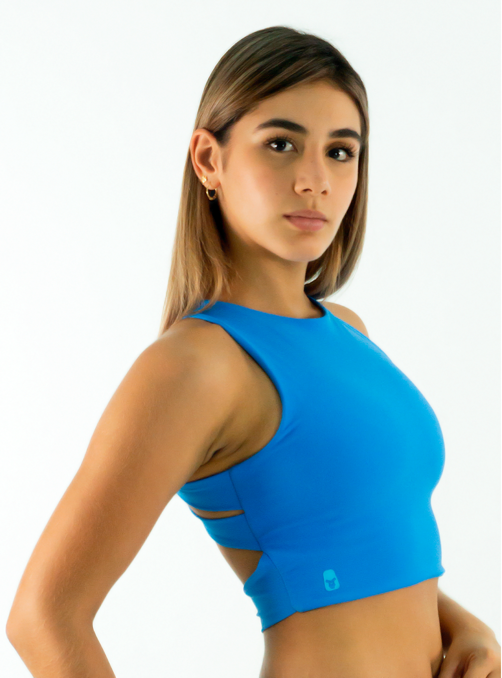 Top Trenza Azul Cielo
