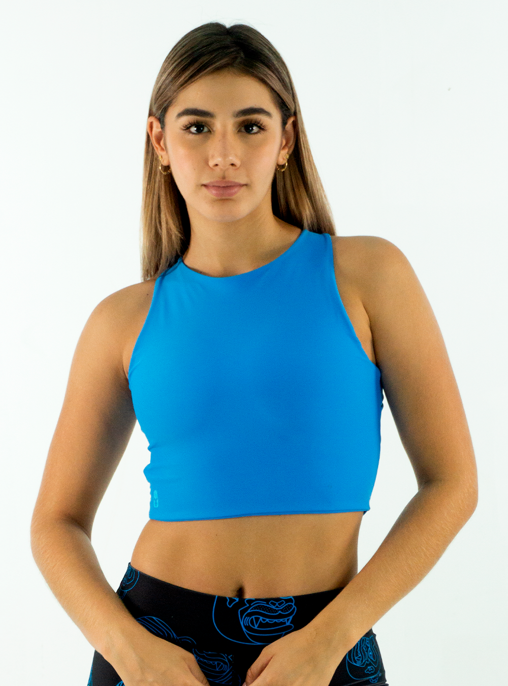 Top Trenza Azul Cielo