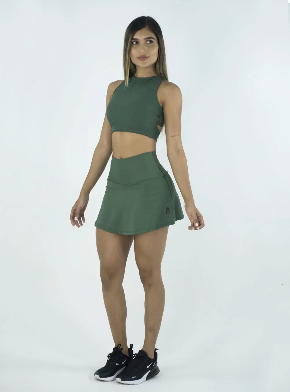 Top Trenza Verde Militar